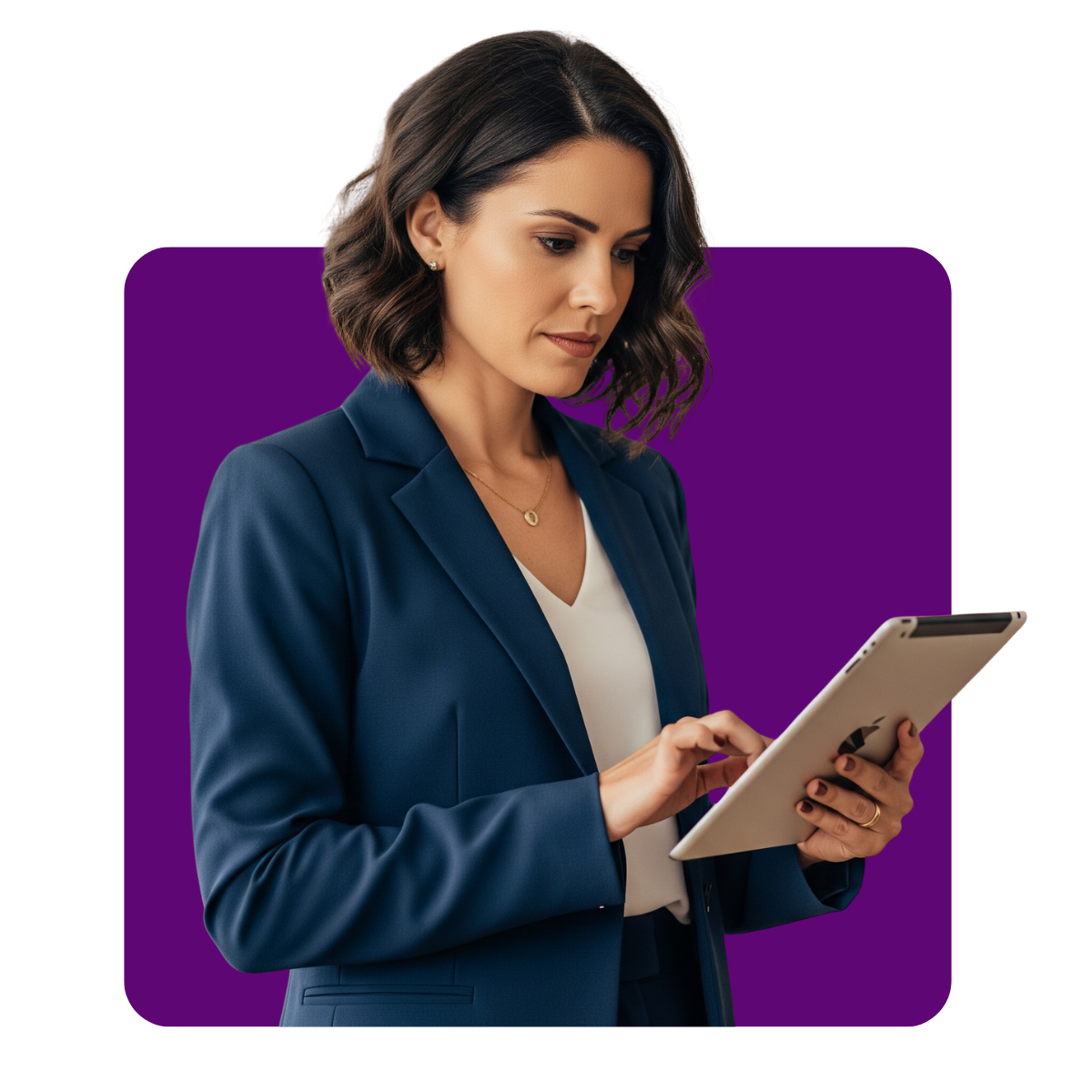 Profissional de marketing analisando dados